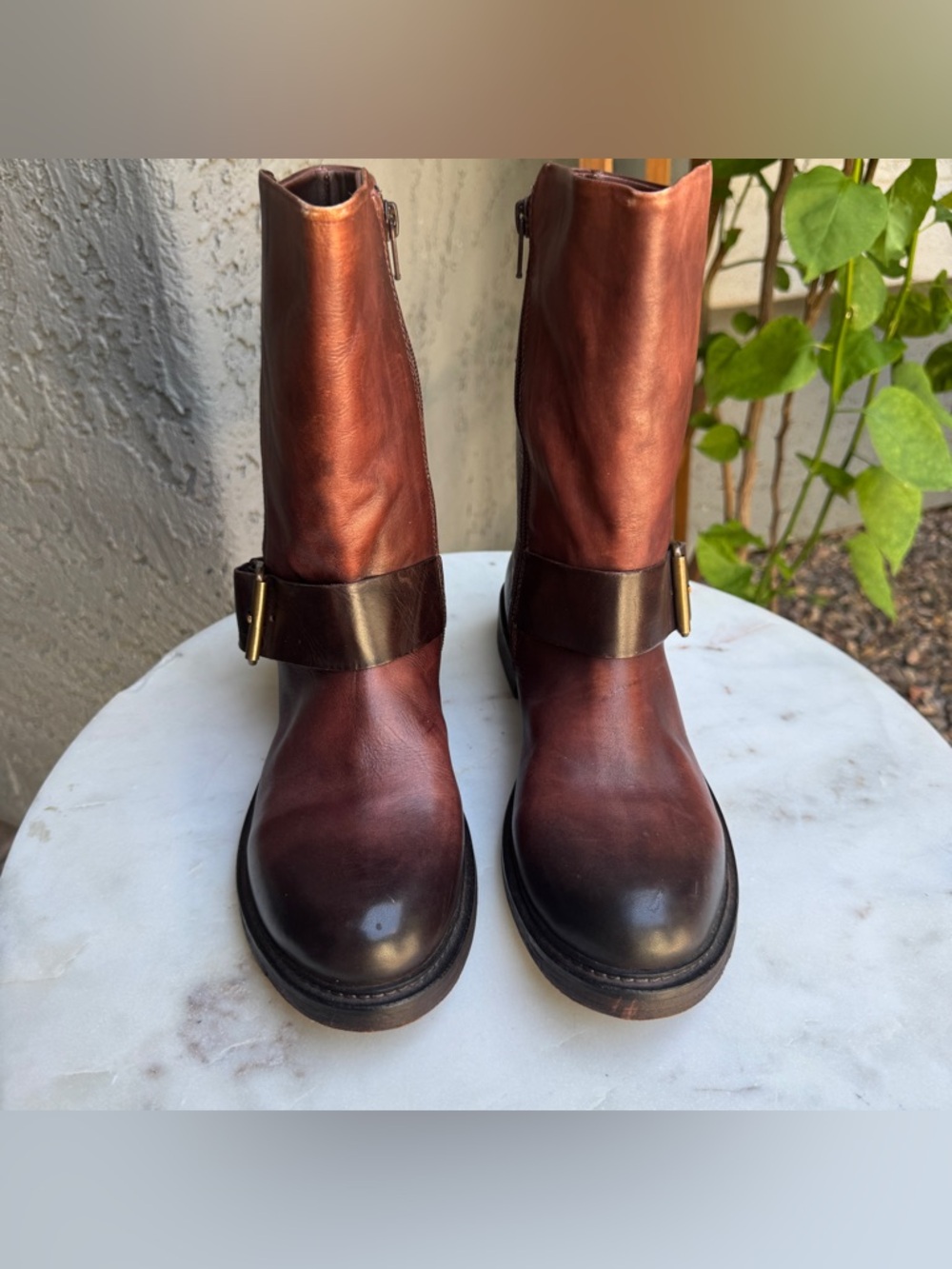 Vintage Foundry Co. Anya Leather Biker Boots - Picture 2 of 9
